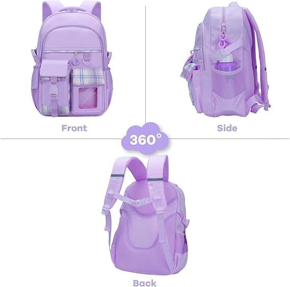 School Backpack with Compartments — Pink, 15.6 Inch — product image 2