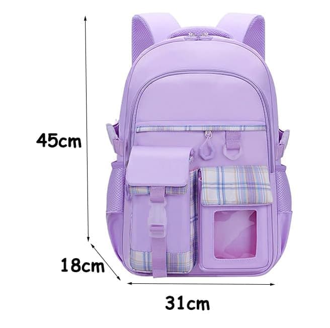School Backpack with Compartments — Pink, 15.6 Inch — product image 3