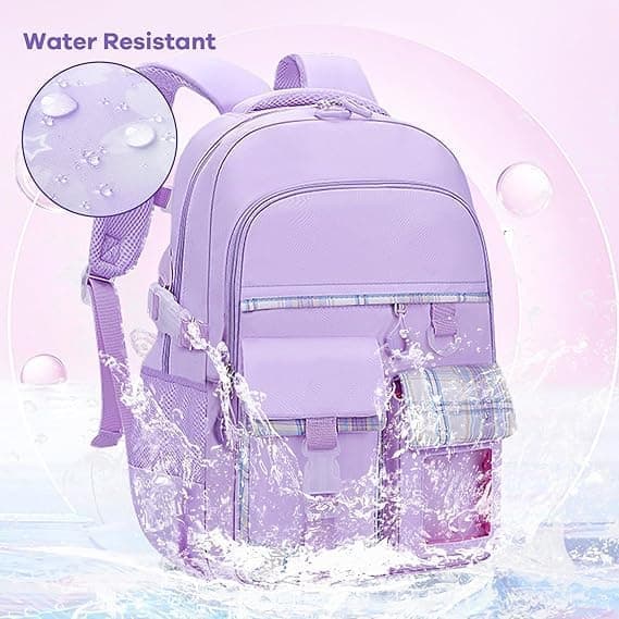 School Backpack with Compartments — Pink, 15.6 Inch — product image 4