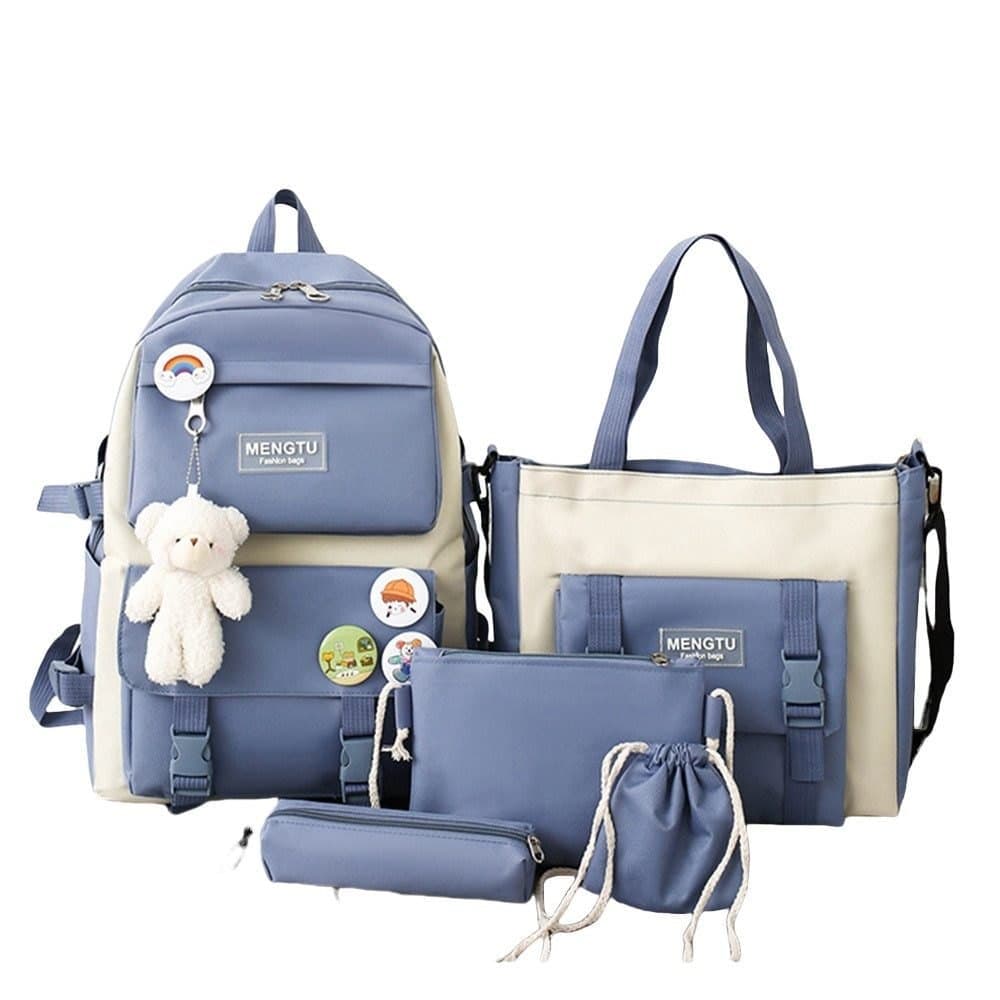 School Backpack Set — Blue, 5 Pieces — product image 1