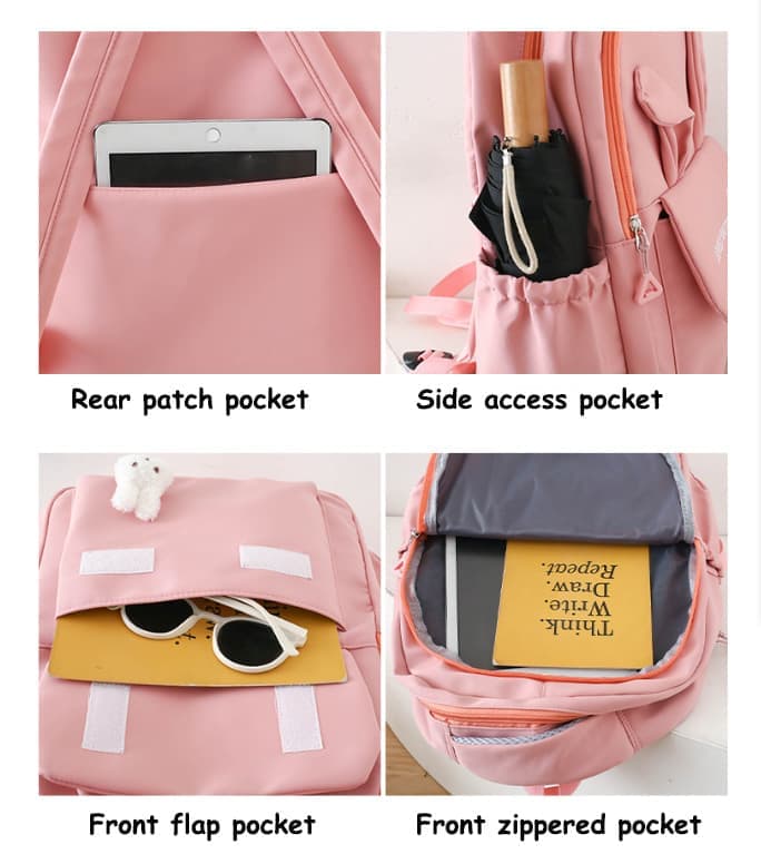 Rabbit Ears School Backpack Set — Purple, 4 Pieces — product image 3