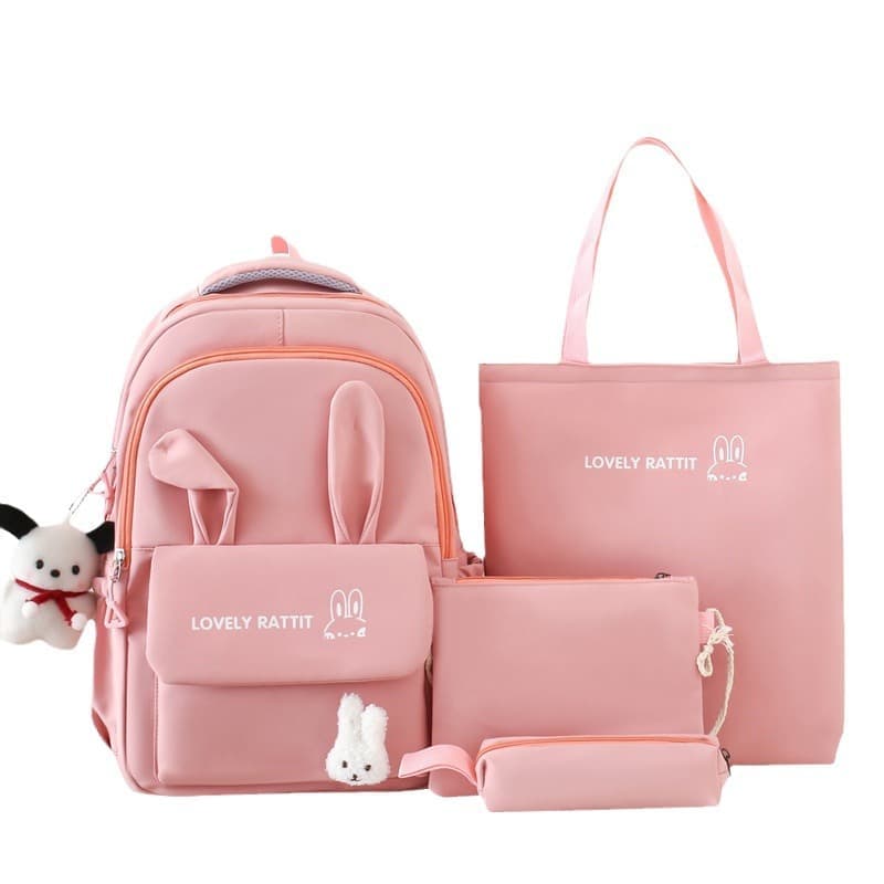 Rabbit Ears School Backpack Set — Pink, 4 Pieces — product image 1