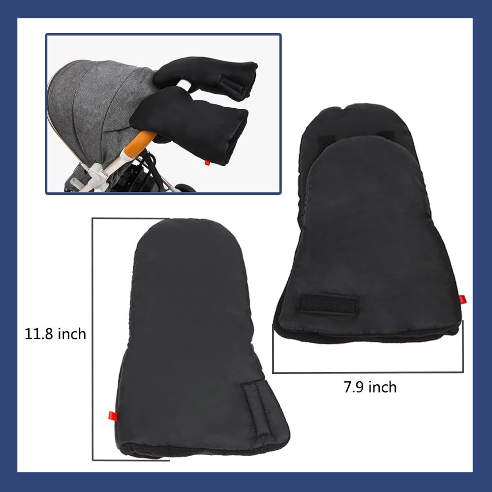 Padded Pram Hand Muff — Black — product image 2