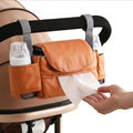Pram Storage Bag with Cup Holder & Tissue Pocket — Brown — product image 1