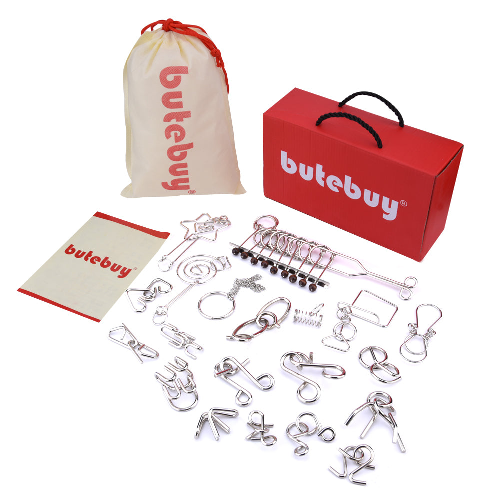 Metal Wire Brain Teaser Puzzle Set — 20 Pieces — product image 2
