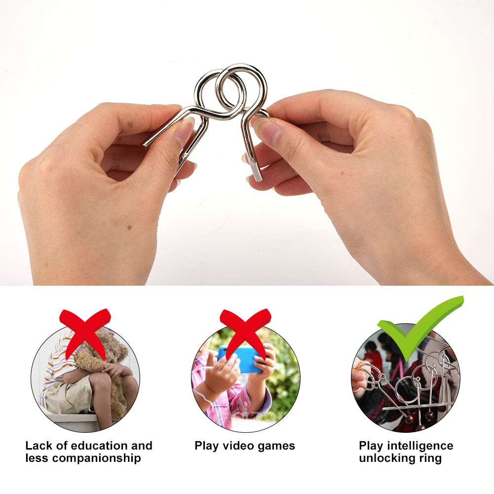 Metal Wire Brain Teaser Puzzle Set — 20 Pieces — product image 4