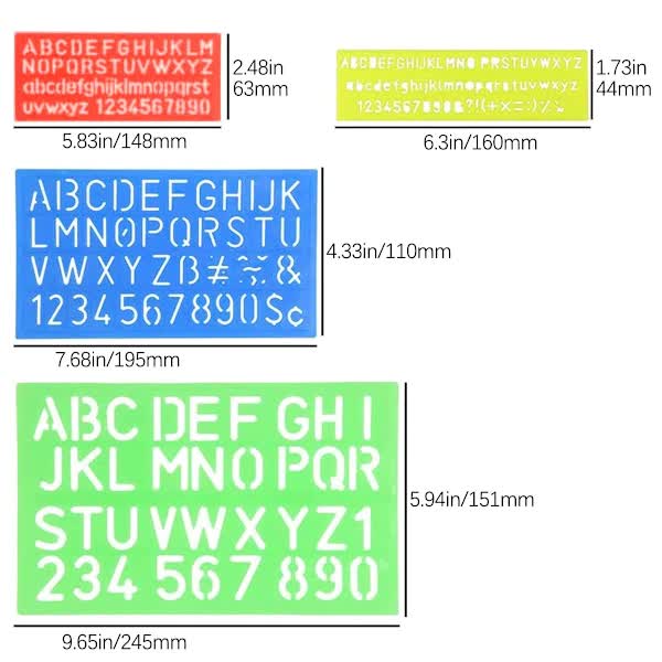 Letter & Number Stencils — 4-Piece Set — product image 5