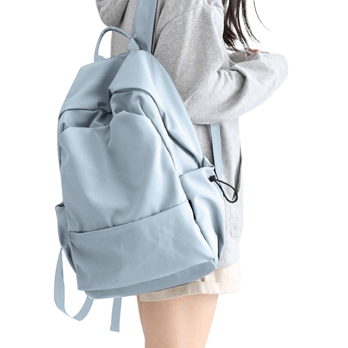 Unisex Lightweight Water-Resistant Backpack, Black Blue — product image 1