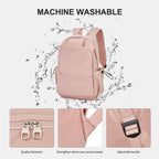 Unisex Lightweight Water-Resistant Backpack, Black Pink — product image 7