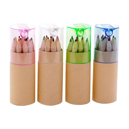 12-Colour Mini Pencil Tube – Assorted Colours — product image 1