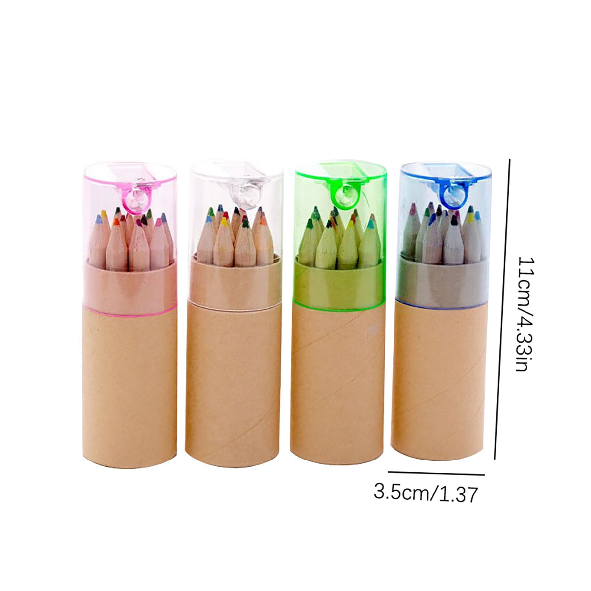 12-Colour Mini Pencil Tube – Assorted Colours — product image 3