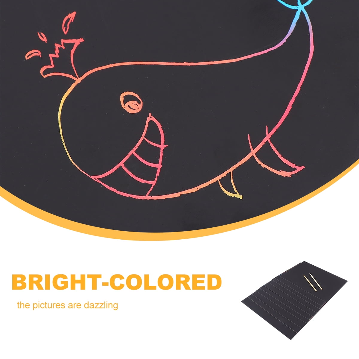 20-Piece Black Scratch Art Paper Set – 30 × 21cm — product image 3