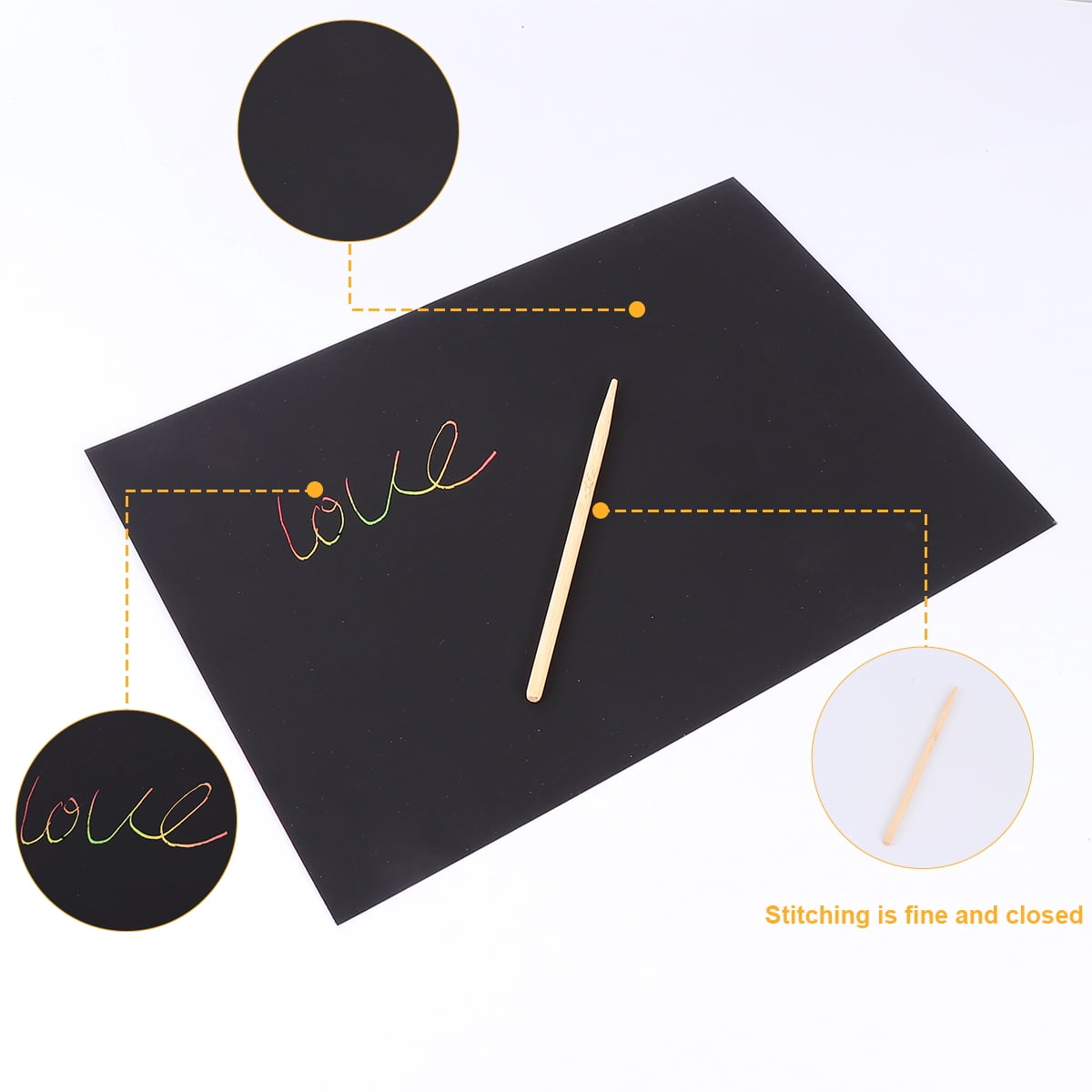 20-Piece Black Scratch Art Paper Set – 30 × 21cm — product image 4