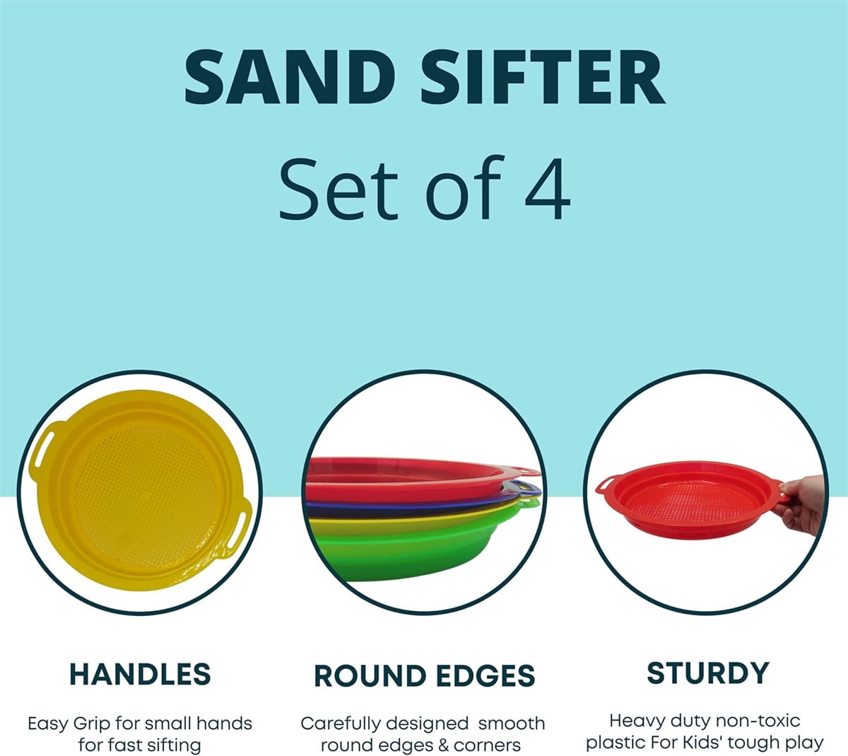 Plastic Sand Sifters — 4-Pack — product image 5