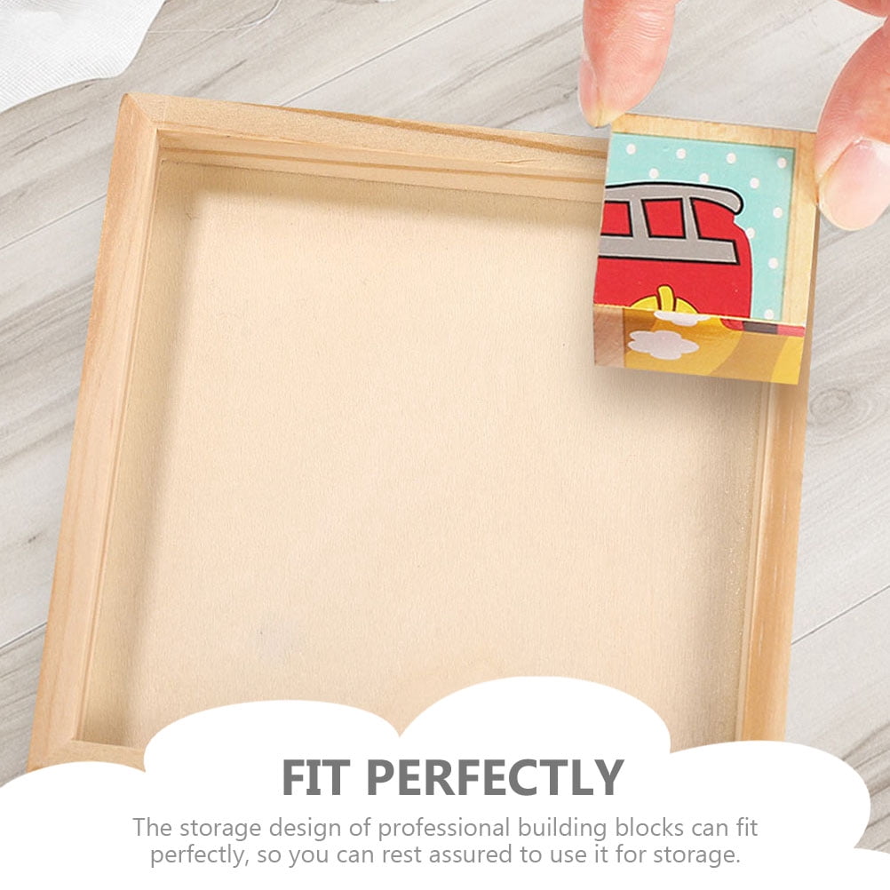 Wooden Puzzle & Building Block Storage Boxes — 4-Piece Set — product image 7