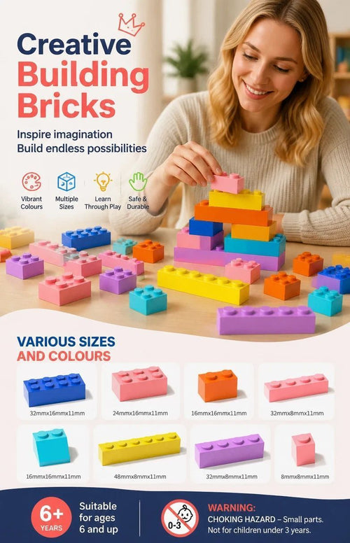 500-Piece Mini Building Blocks Puzzle Set – Boys’ Colours — product image 2