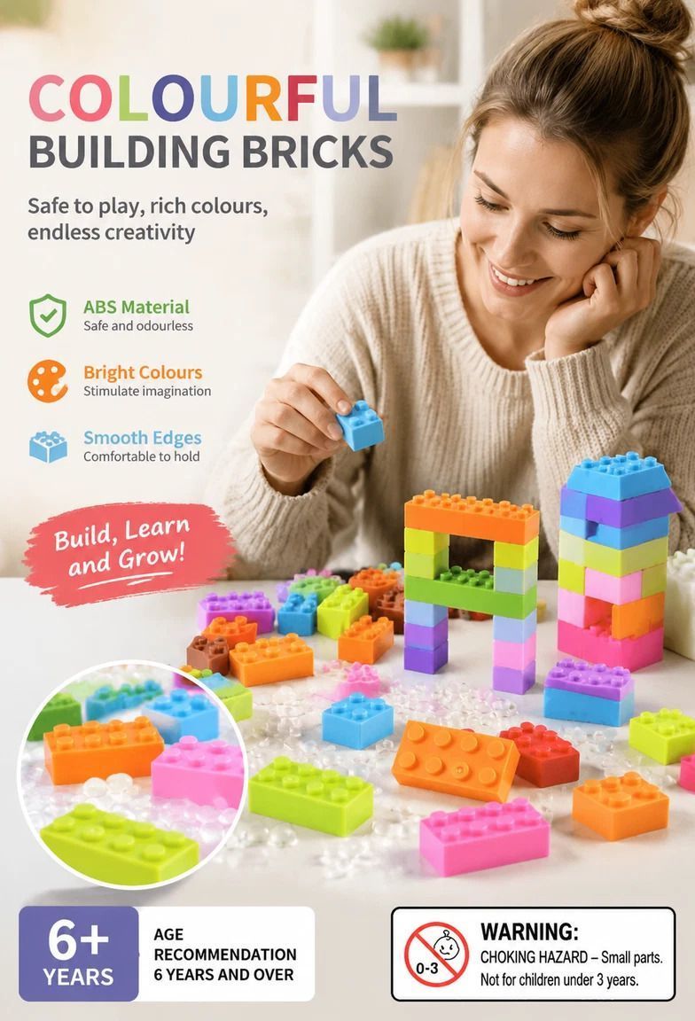 300-Piece Mini Building Blocks Puzzle Set – Regular Colours — product image 5