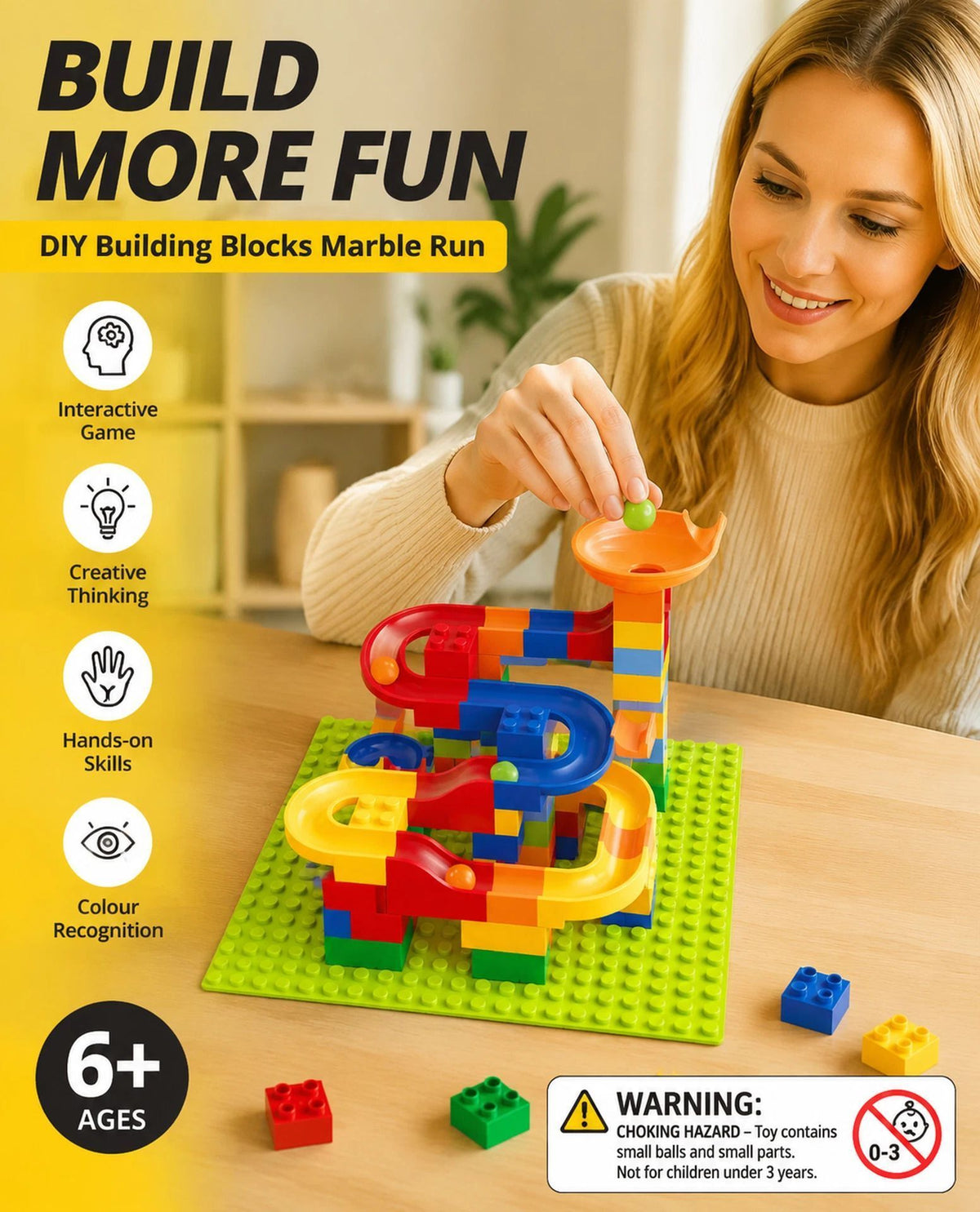 Marble Run Building Set — 176 Pieces, Colour Box — product image 1