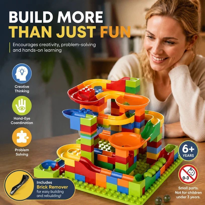 Marble Run Building Set — 168 Pieces, Bagged Pack — product image 1