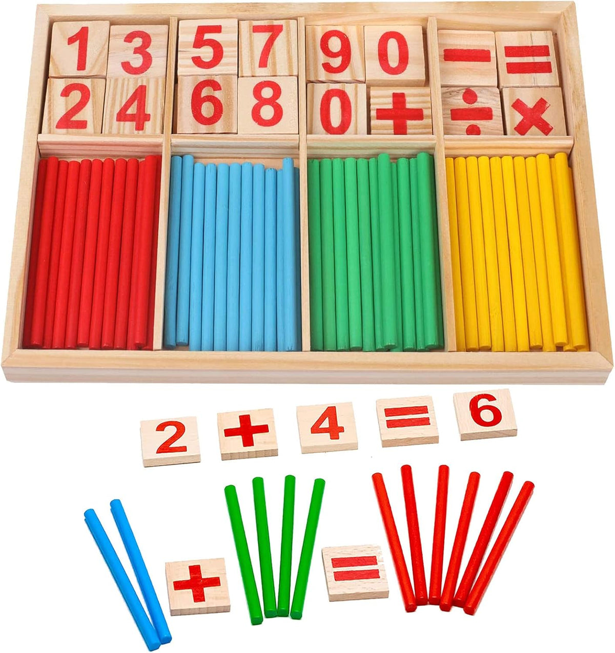 Wooden Counting Sticks & Number Blocks — product image 1