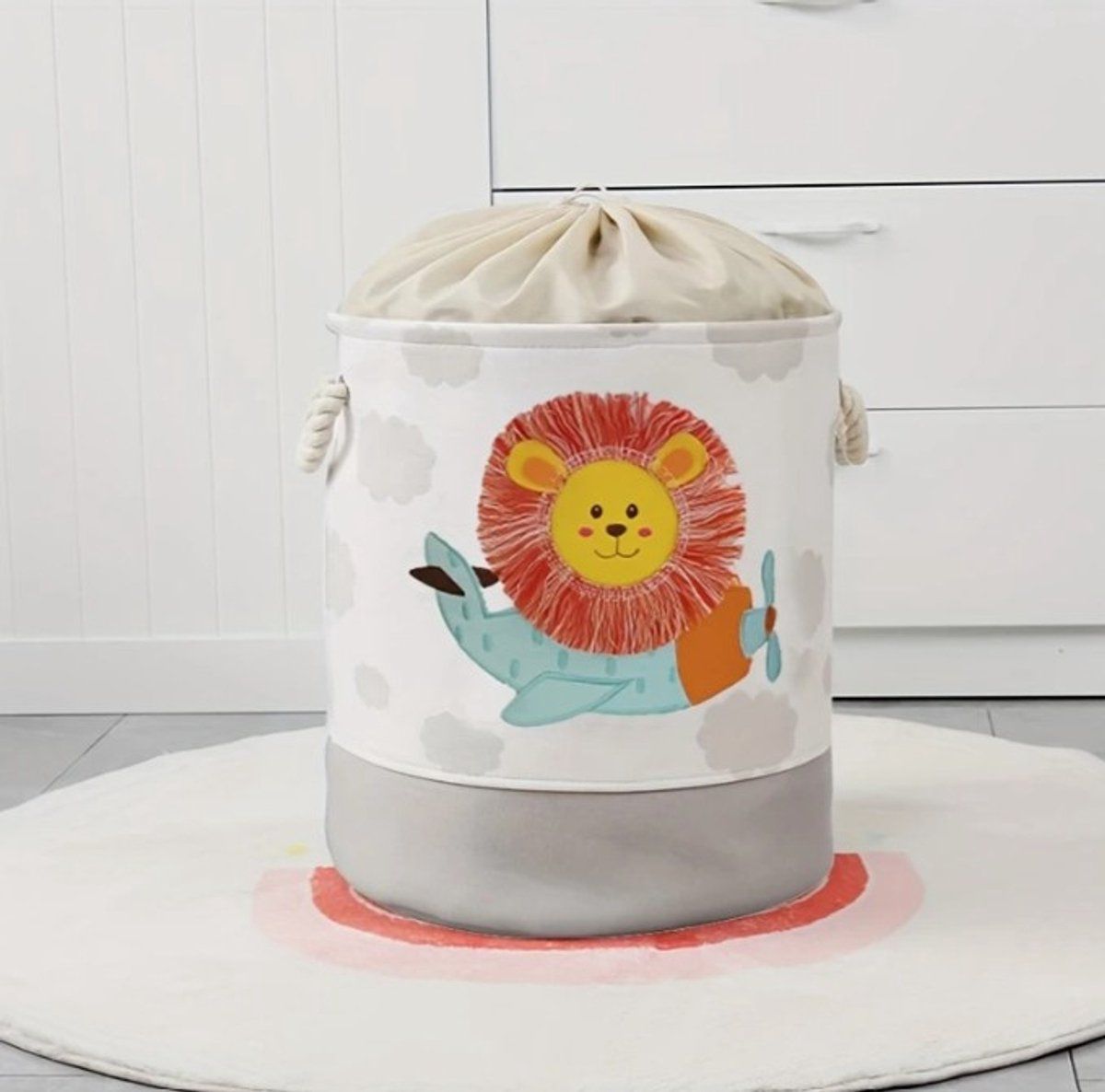 3D Lion Canvas Toy Storage Basket – 35 × 40cm — product image 1