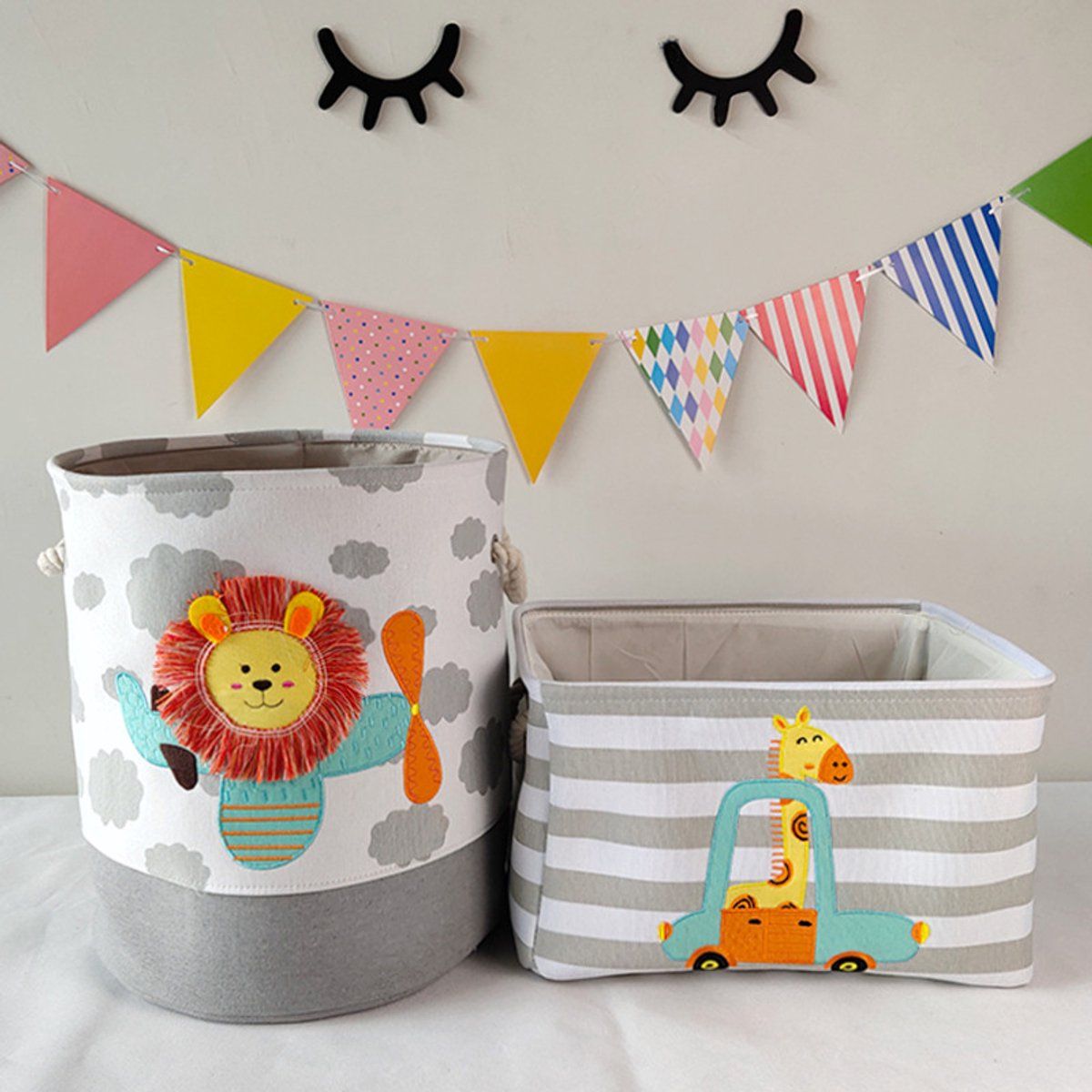3D Lion Canvas Toy Storage Basket – 35 × 40cm — product image 3