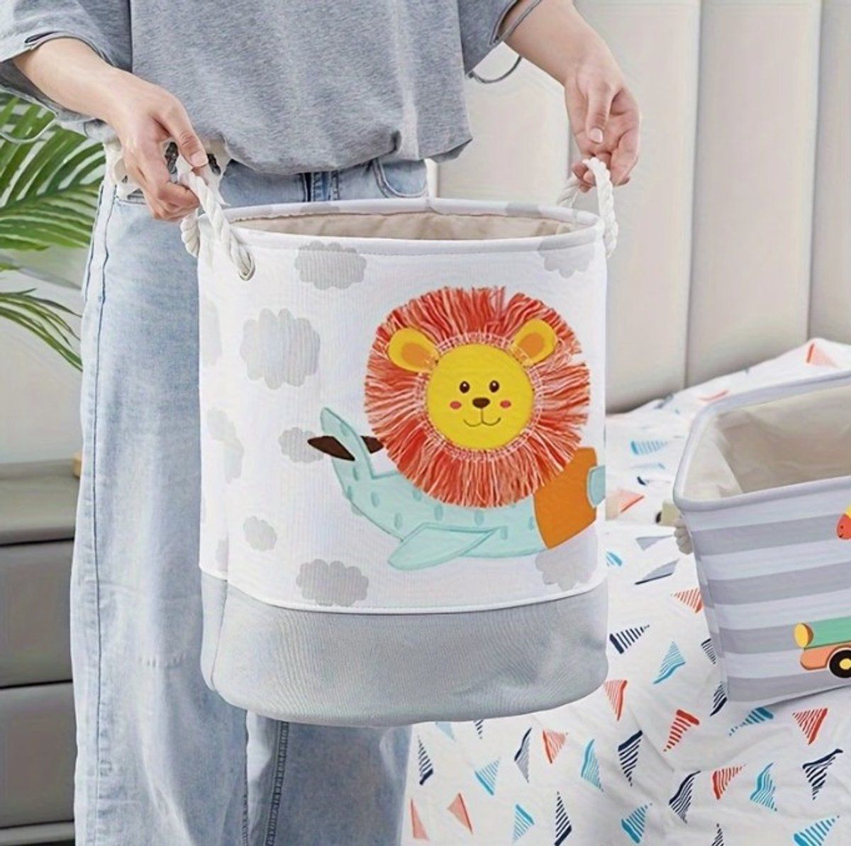 3D Lion Canvas Toy Storage Basket – 35 × 40cm — product image 4