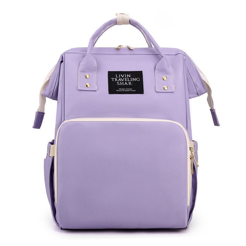 Nylon Backpack with Separate Wet & Dry Sections — Light Purple — product image 1