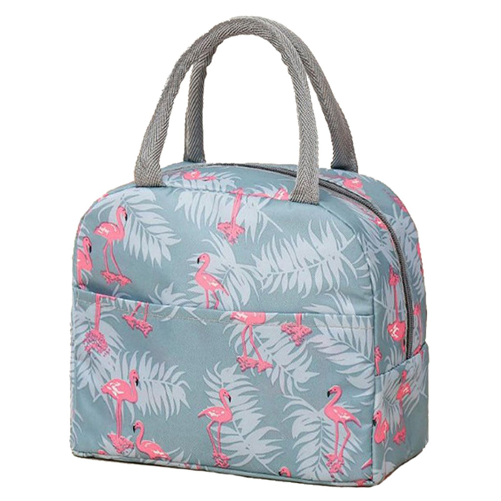 Insulated Flamingo Lunch Bag — Grey — product image 1