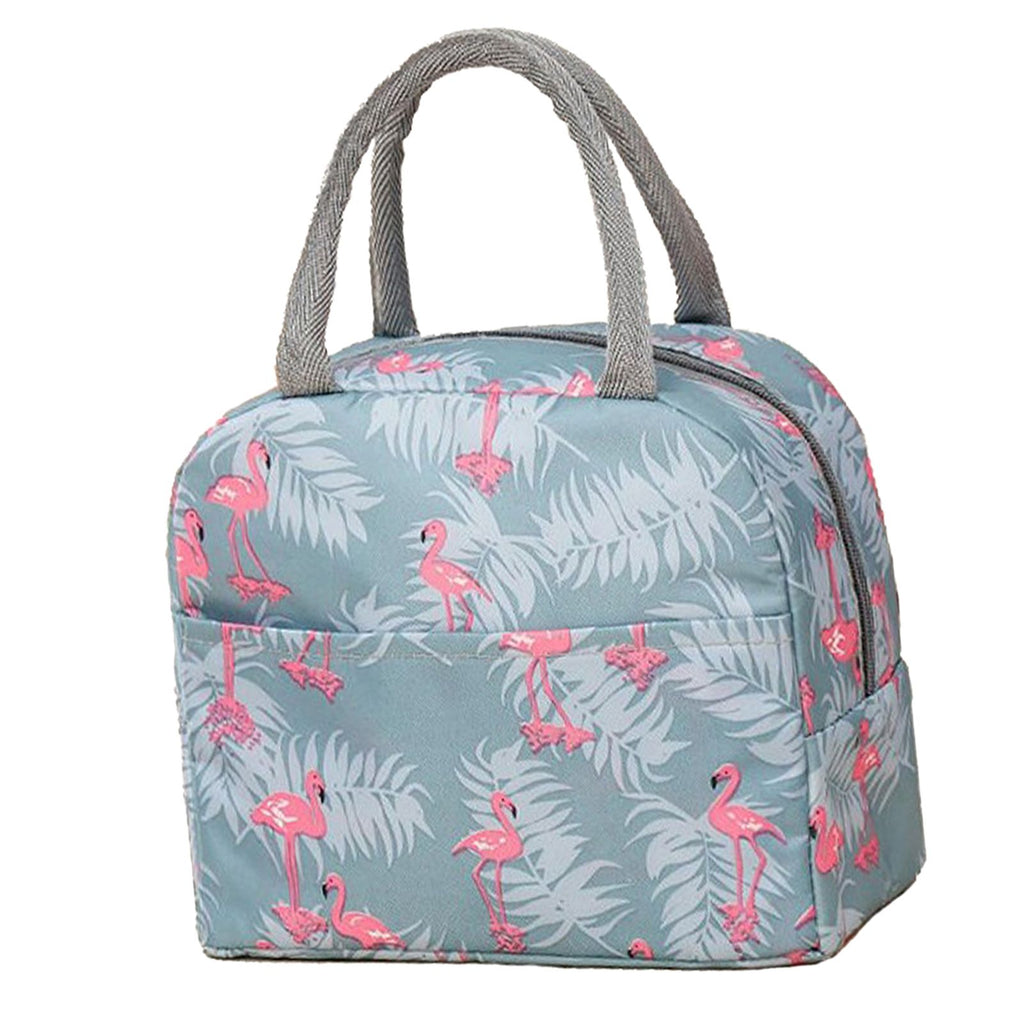 Insulated Flamingo Lunch Bag — Grey — product image 2