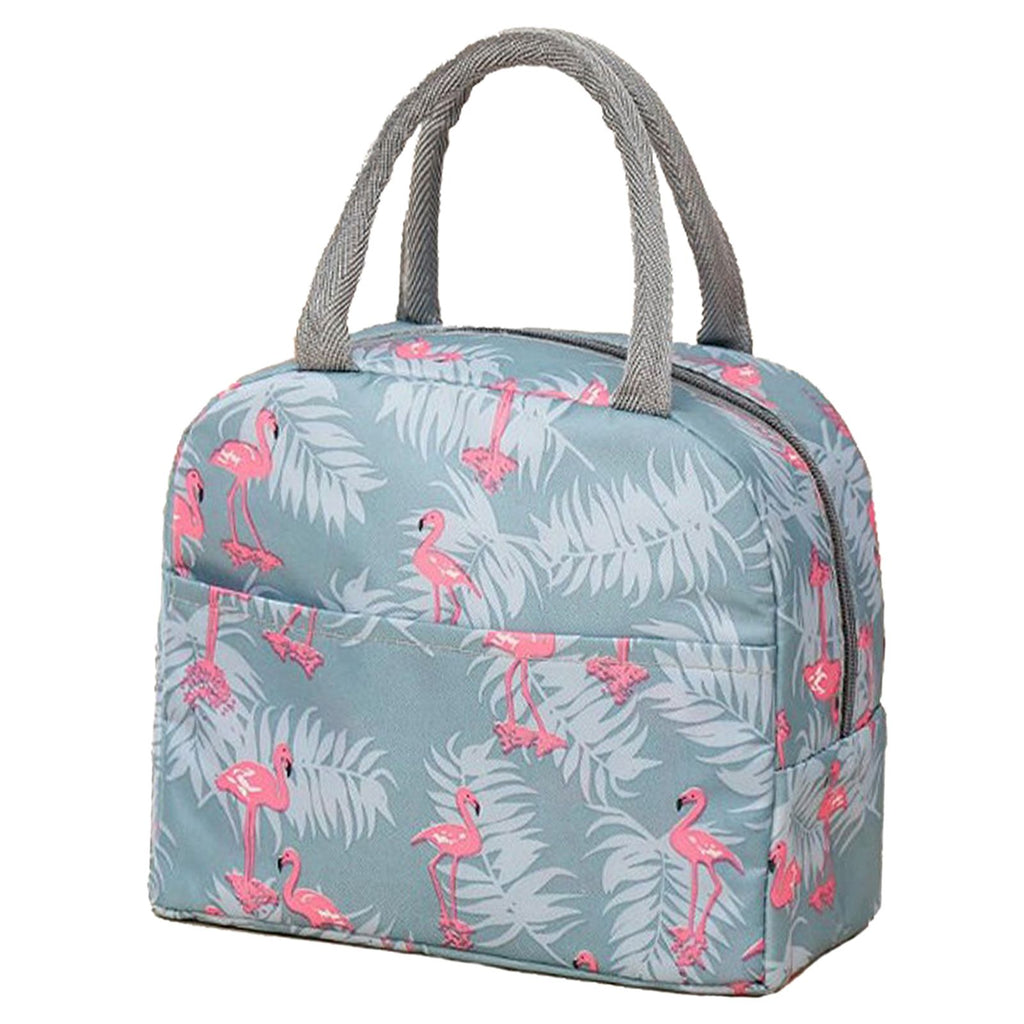 Insulated Flamingo Lunch Bag — Grey — product image 3