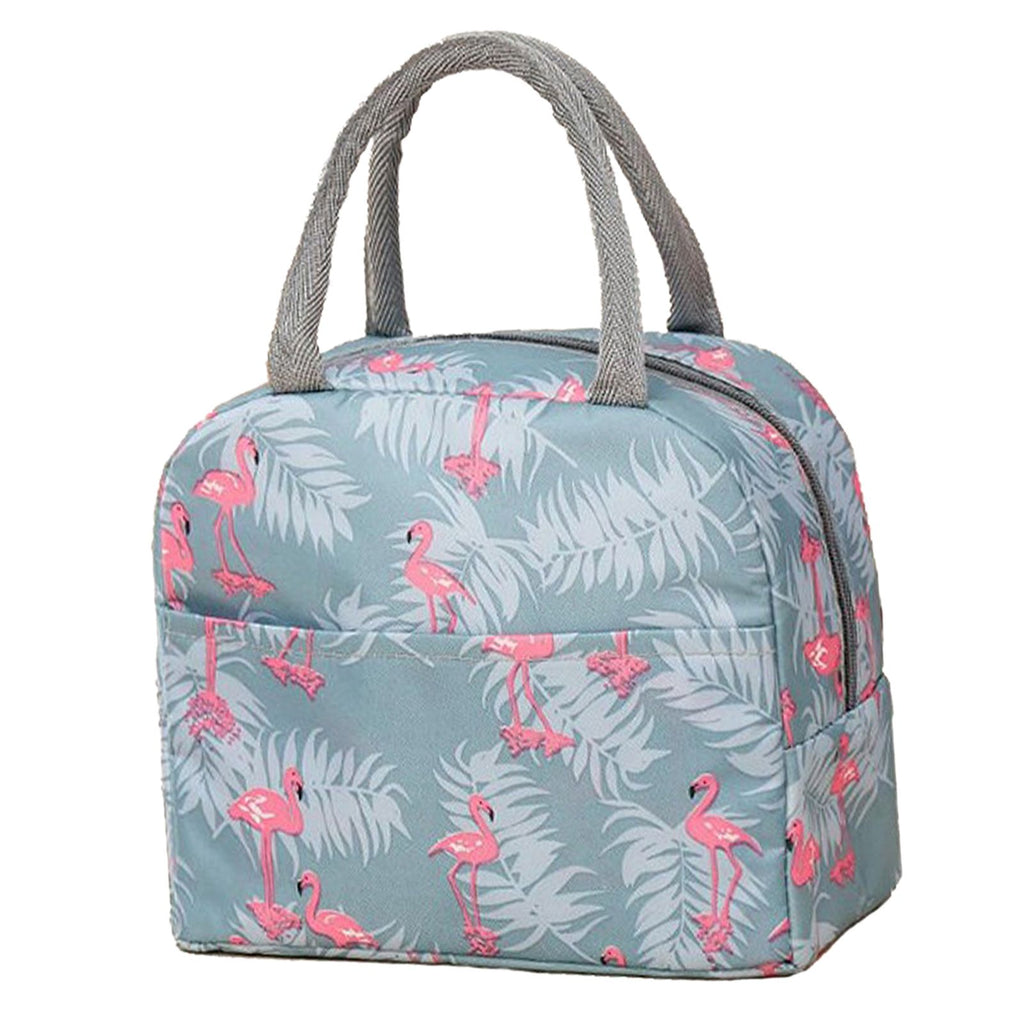 Insulated Flamingo Lunch Bag — Grey — product image 4