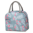 Insulated Flamingo Lunch Bag — Grey — product image 4