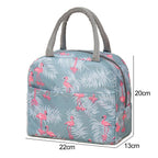 Insulated Flamingo Lunch Bag — Grey — product image 10