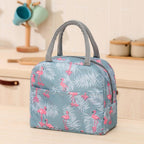 Insulated Flamingo Lunch Bag — Grey — product image 11
