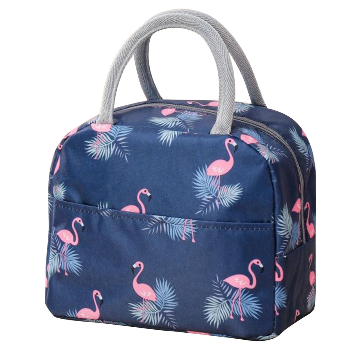 Insulated Flamingo Lunch Bag — Navy Blue — product image 1