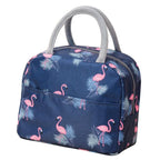 Insulated Flamingo Lunch Bag — Navy Blue — product image 2