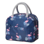 Insulated Flamingo Lunch Bag — Navy Blue — product image 3