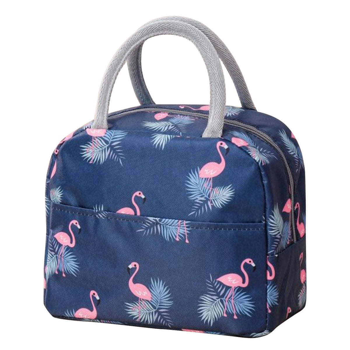 Insulated Flamingo Lunch Bag — Navy Blue — product image 3