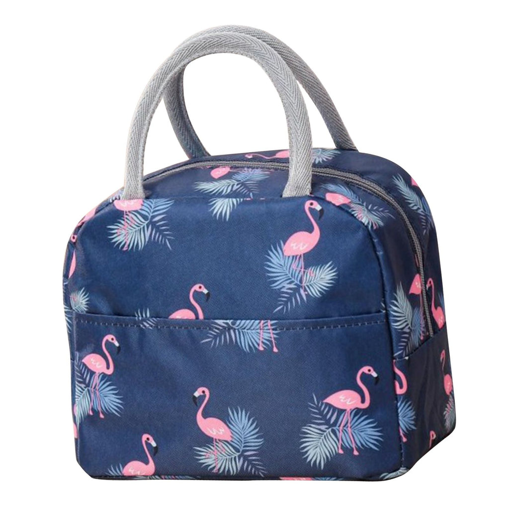 Insulated Flamingo Lunch Bag — Navy Blue — product image 4