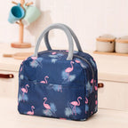 Insulated Flamingo Lunch Bag — Navy Blue — product image 5