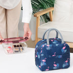 Insulated Flamingo Lunch Bag — Navy Blue — product image 6