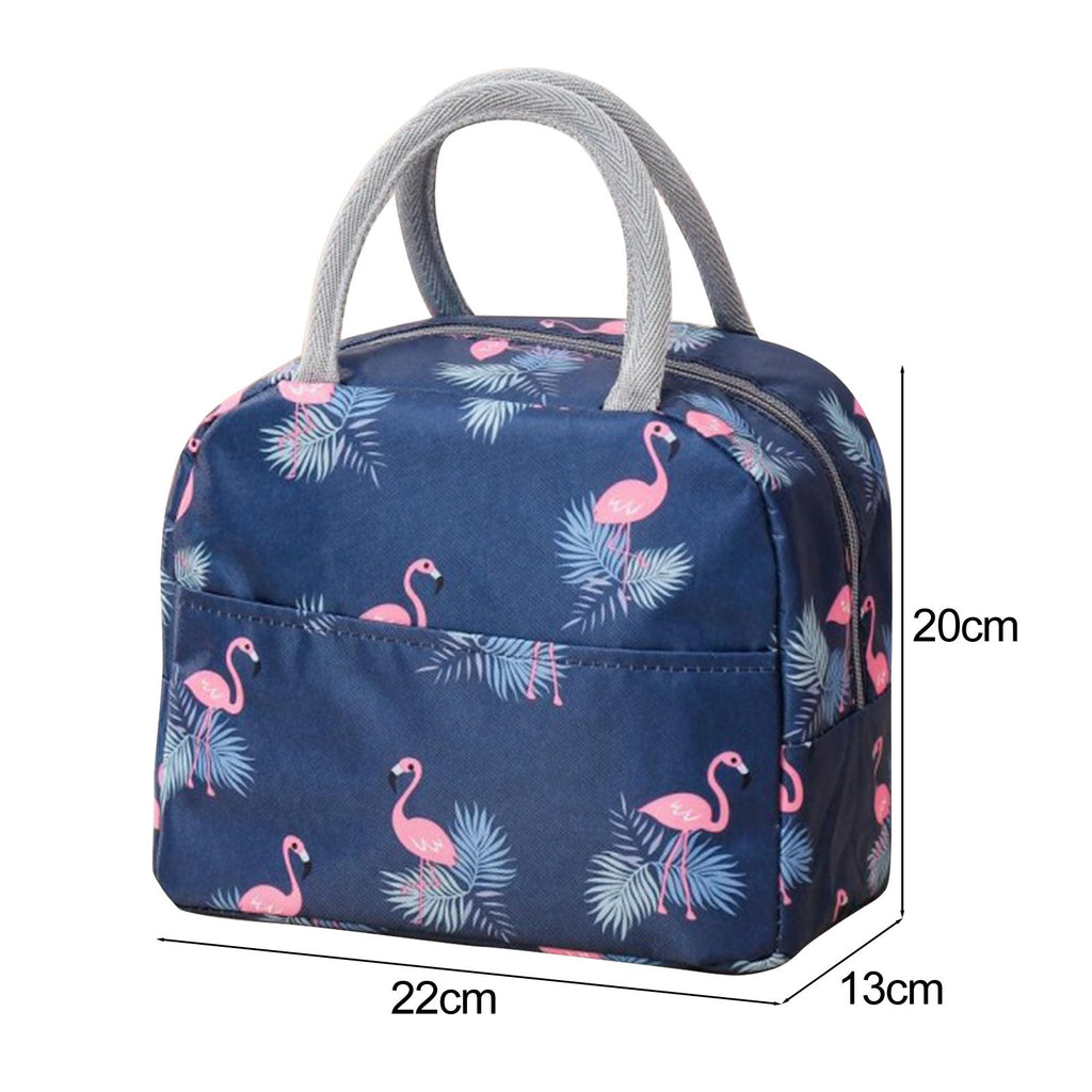 Insulated Flamingo Lunch Bag — Navy Blue — product image 10