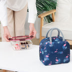 Insulated Flamingo Lunch Bag — Navy Blue — product image 11