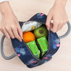 Insulated Flamingo Lunch Bag — Navy Blue — product image 12