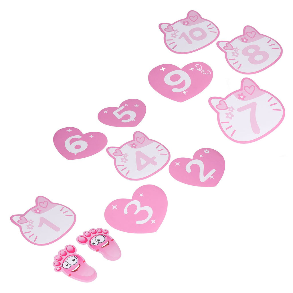 Pink Number Hopscotch Floor Stickers – 10 Numbers — product image 3