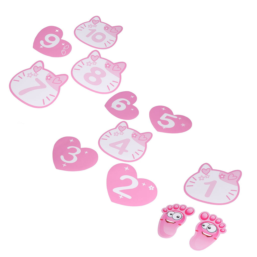 Pink Number Hopscotch Floor Stickers – 10 Numbers — product image 4