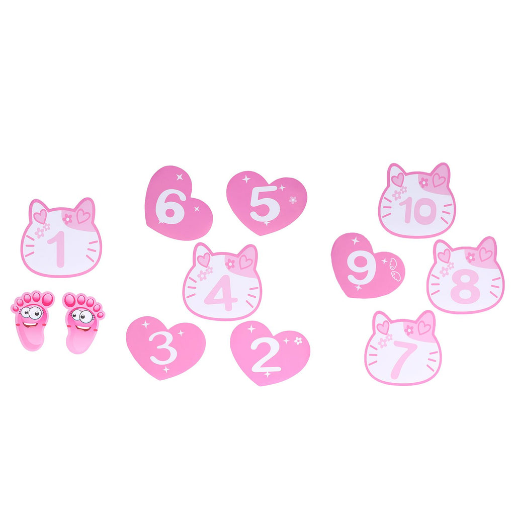 Pink Number Hopscotch Floor Stickers – 10 Numbers — product image 6