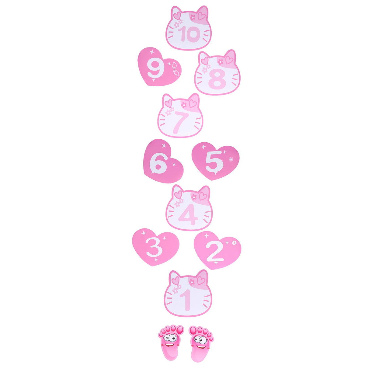 Pink Number Hopscotch Floor Stickers – 10 Numbers — product image 7