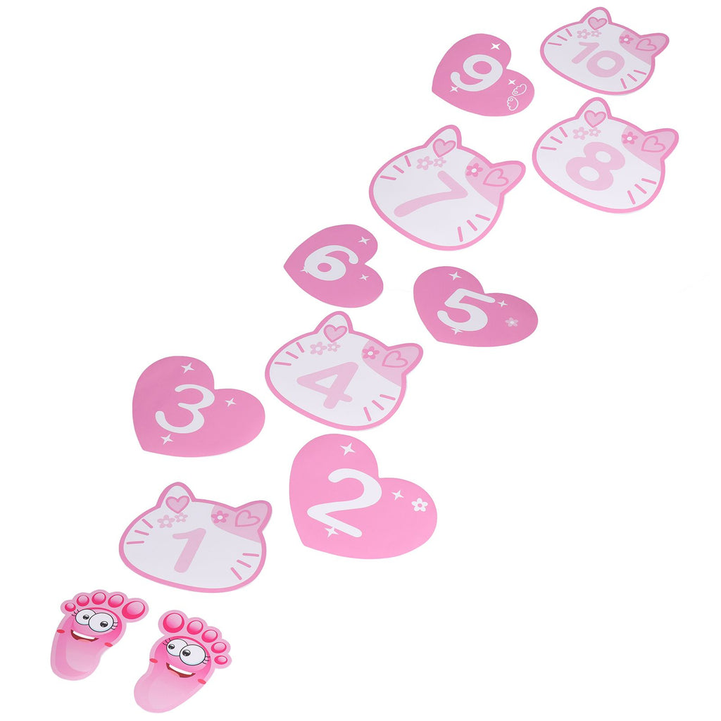 Pink Number Hopscotch Floor Stickers – 10 Numbers — product image 9